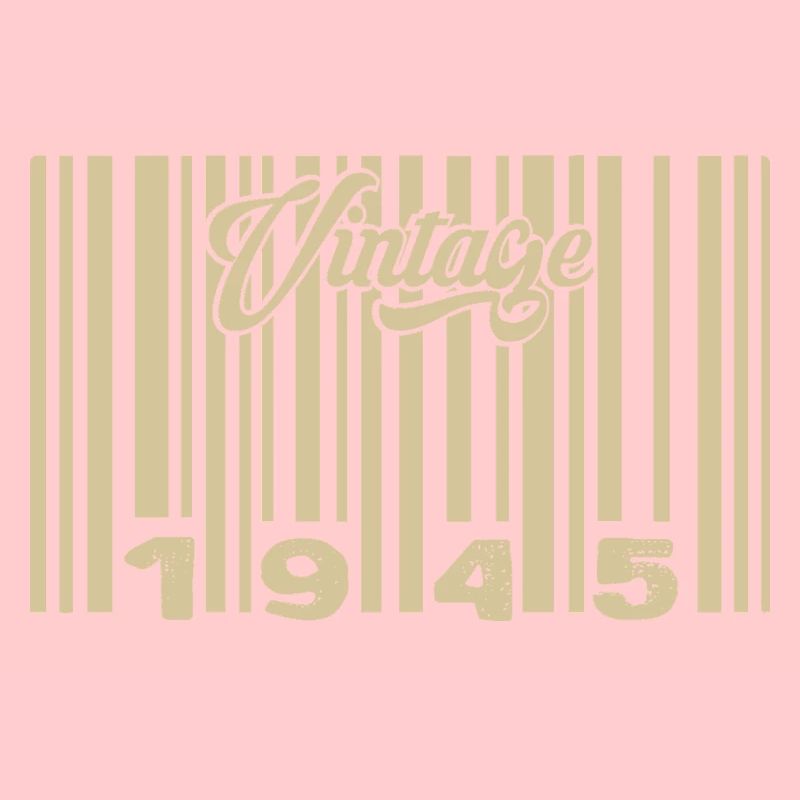 Vintage 1945 Barcode 1945: Year 2025.