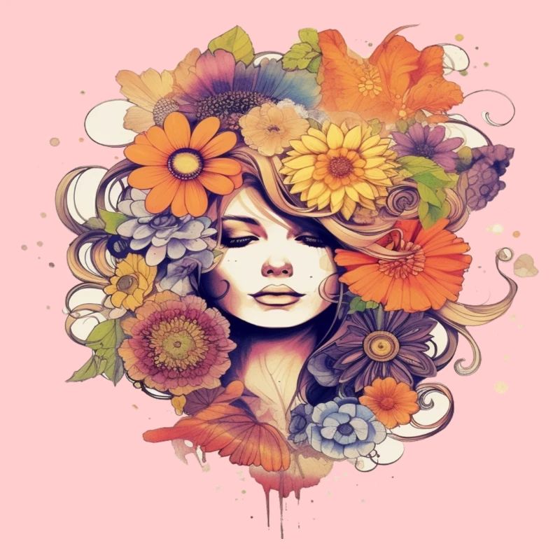 Flower Power Mädchen 5