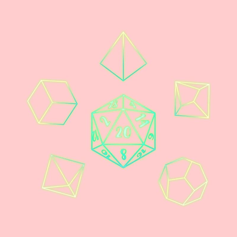 Table RPG Dice Vert