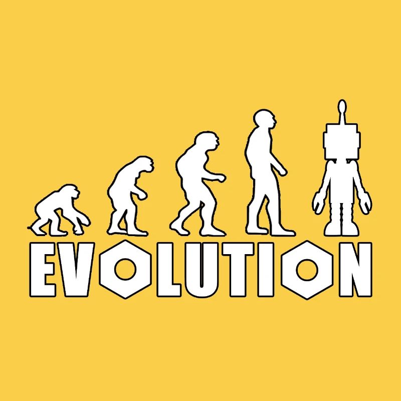 Evolution with robot figure design