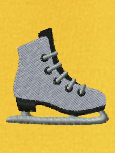 Eislaufschuh bestickt
