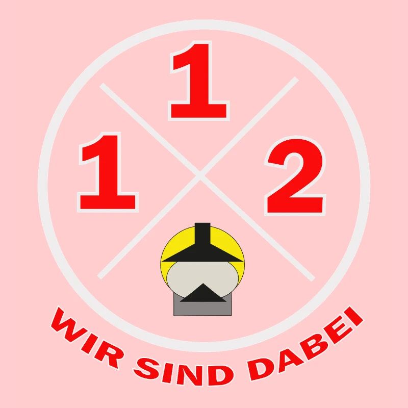 112-Nous faisons partie du logo du district pompiers