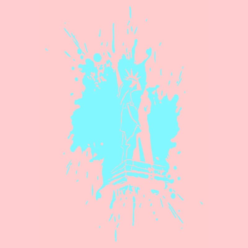 Statue de la Liberté dans une éclaboussure > Vector Graphic