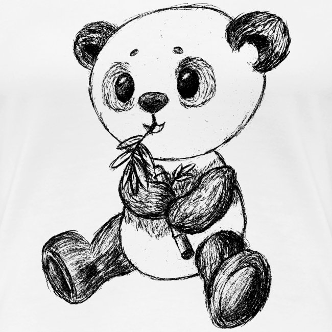 Panda bjørn sort scribblesirii