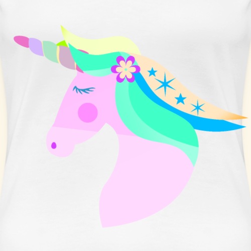 unicorn Horn pastel colour - Women's Premium T-Shirt