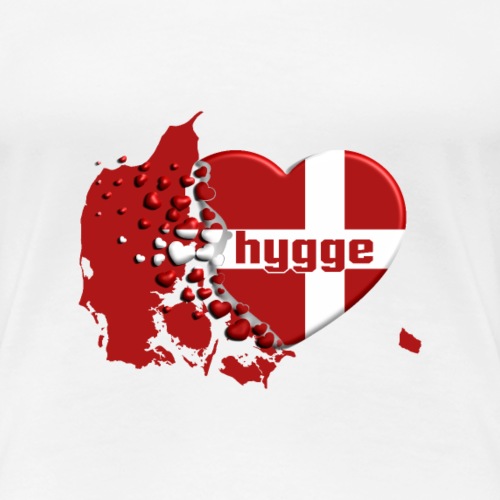 Hygge Dänemark Herz - Frauen Premium T-Shirt