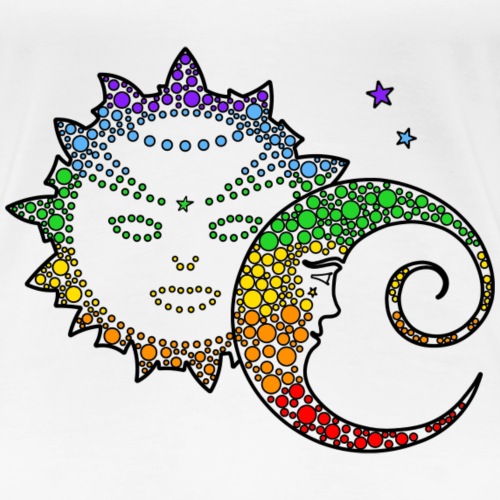 Sole Luna Arcobaleno - Maglietta Premium da donna