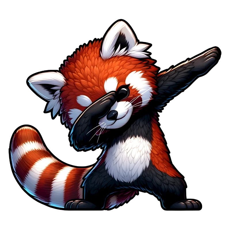 Red Panda Dab – Kawaii Dance Motif