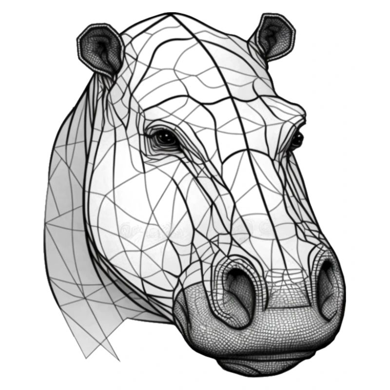 Nilpferd simples Design