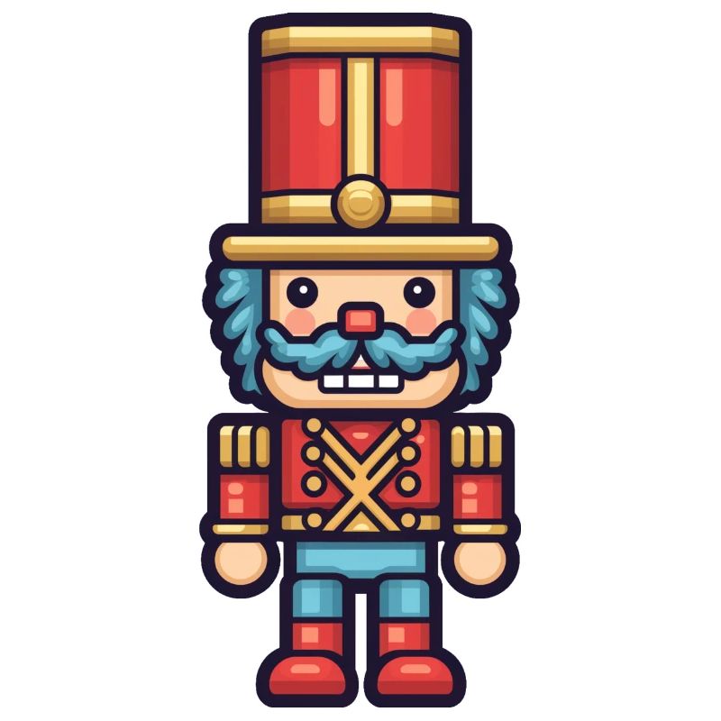 pixelated nutcracker