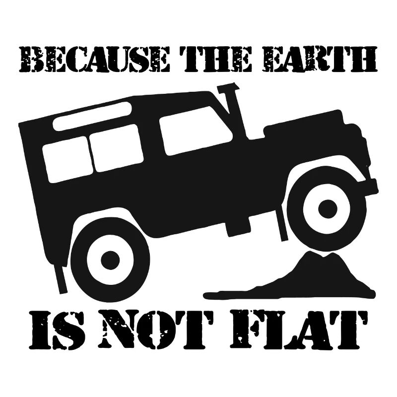 Land-Rover Defender Earth Not Flat