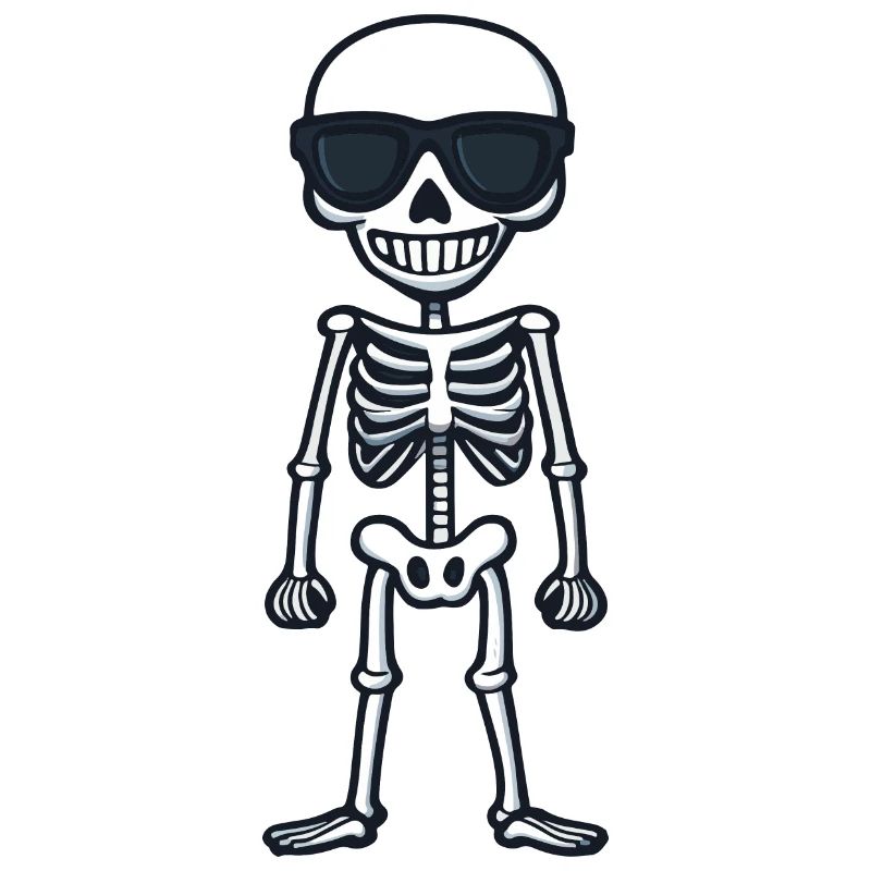 Skelett Comic Halloween Cool