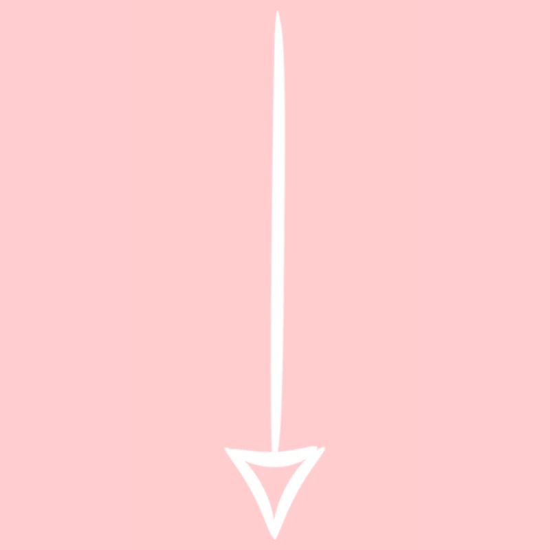 Arrow dash white down