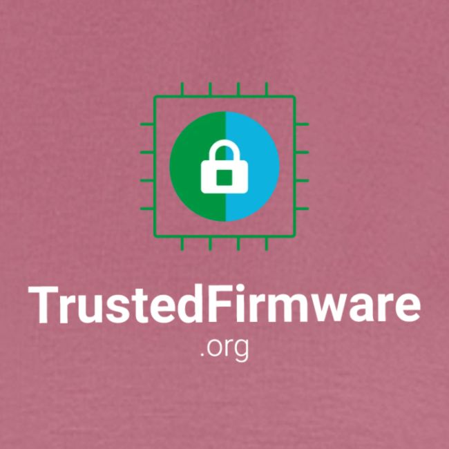 TrustedFirmware Logo vertical white