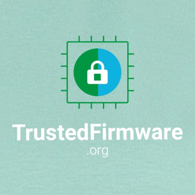 TrustedFirmware Logo vertical white