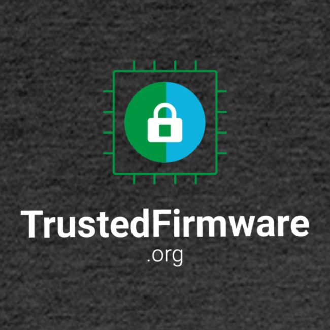 TrustedFirmware Logo vertical white
