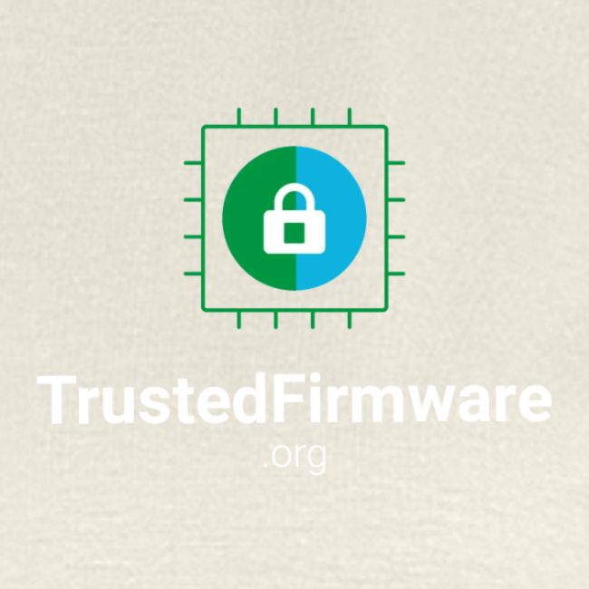 TrustedFirmware Logo vertical white