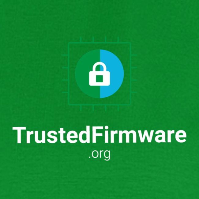 TrustedFirmware Logo vertical white