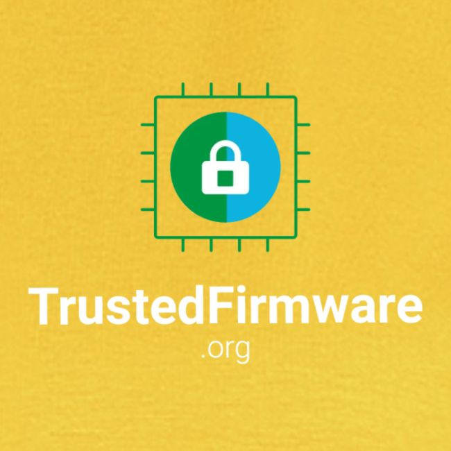 TrustedFirmware Logo vertical white