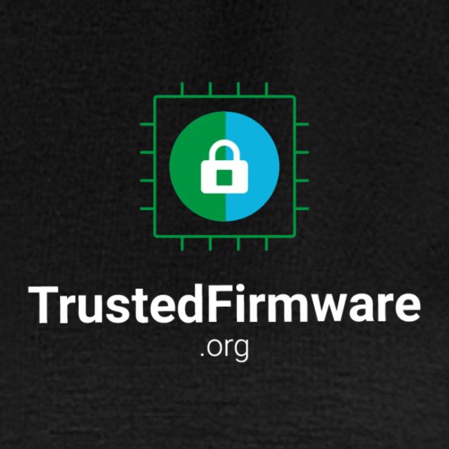 TrustedFirmware Logo vertical white