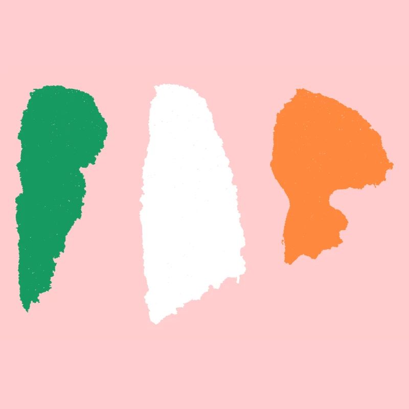 Ireland Flag - Brush Stripes