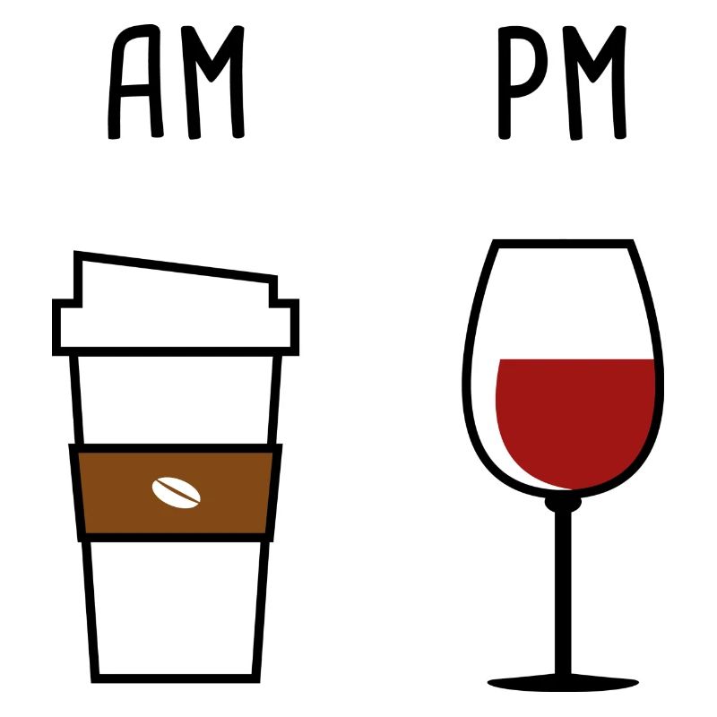 Erst Kaffee dann Wein