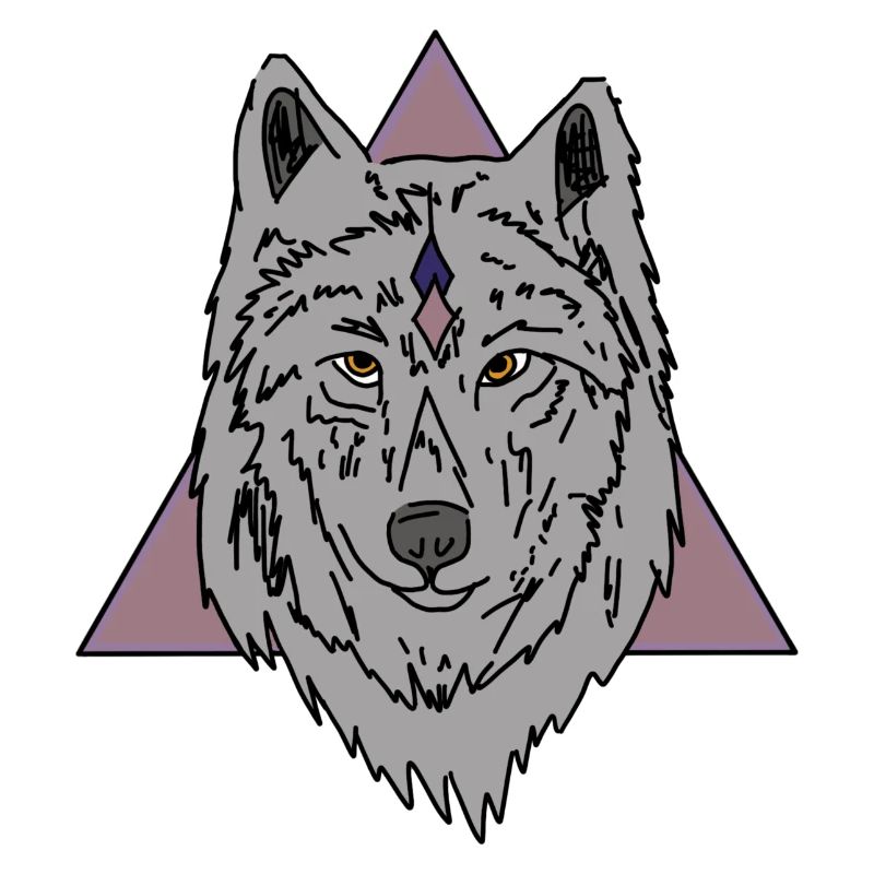 Kopf eines grauen Wolfes