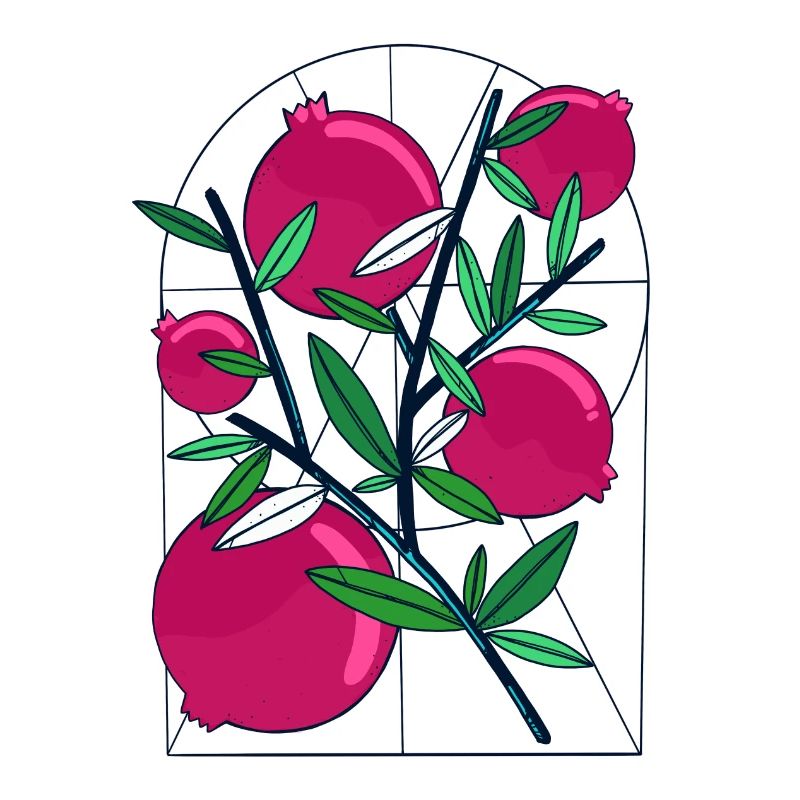 Pomegranate with window