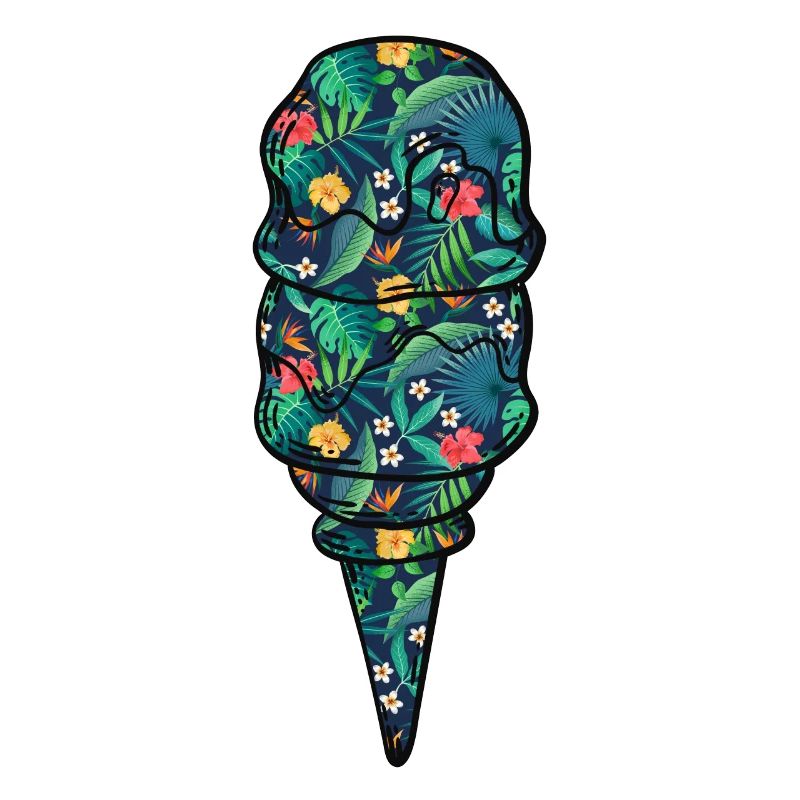 Crème glacée Fleur florale tropicale