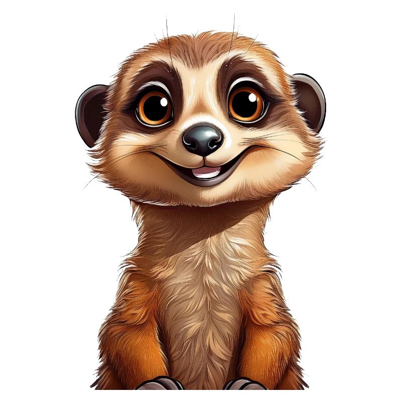 Suricate mignon et heureux