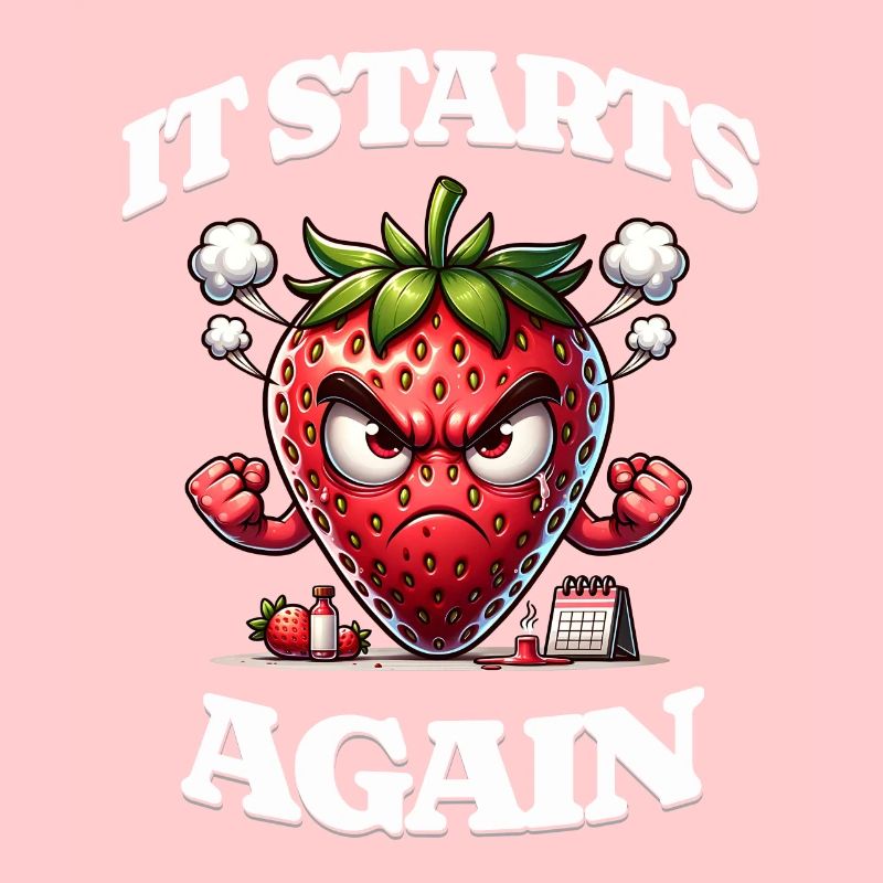 It Starts Again Periode Menstruation Erdbeerwoche