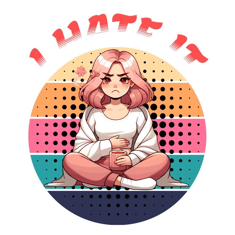 Periode Menstruation I Hate It Statement