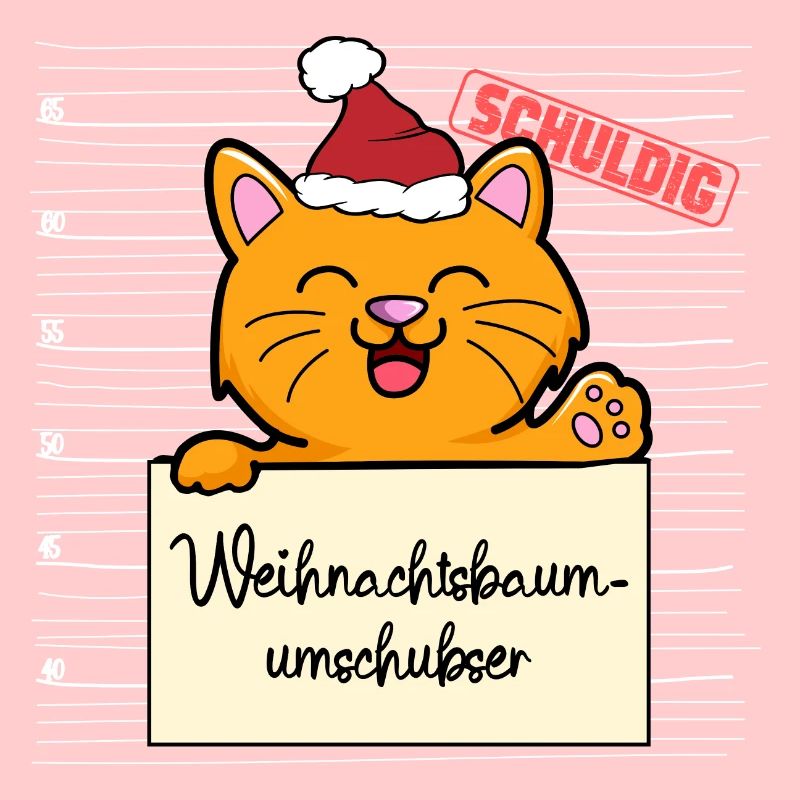 Weihnachtsbaum Umschubser Katze