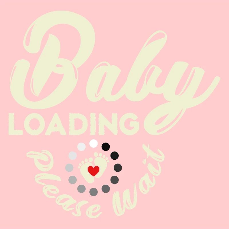 Baby wird geladen, werdende Mutter