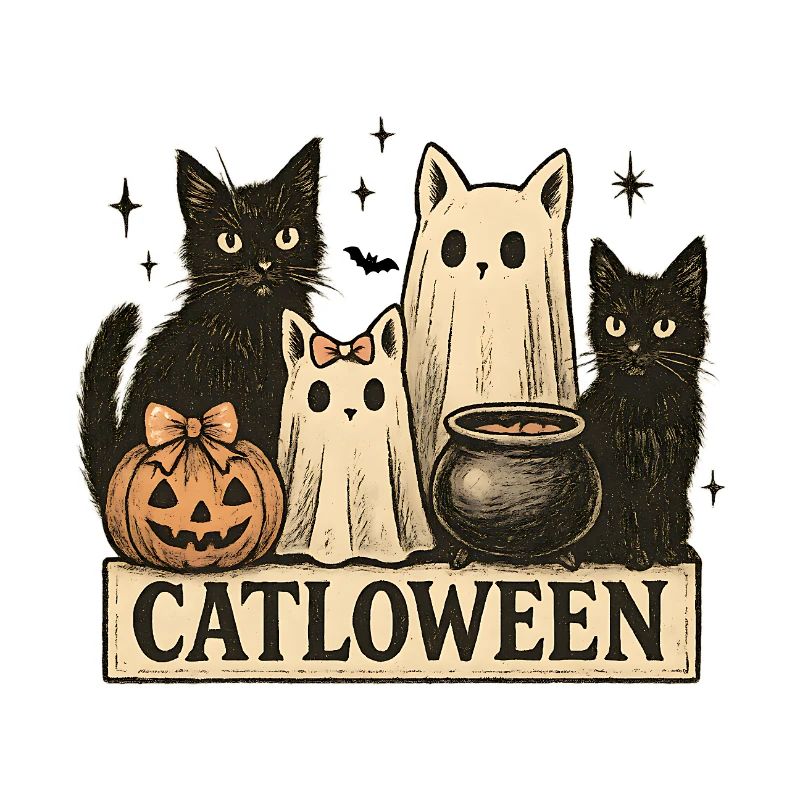 Catloween - Conception de chats d’Halloween