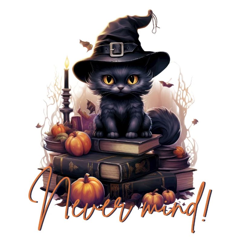 Sorcier chat Halloween Peu importe Zauberer Katze