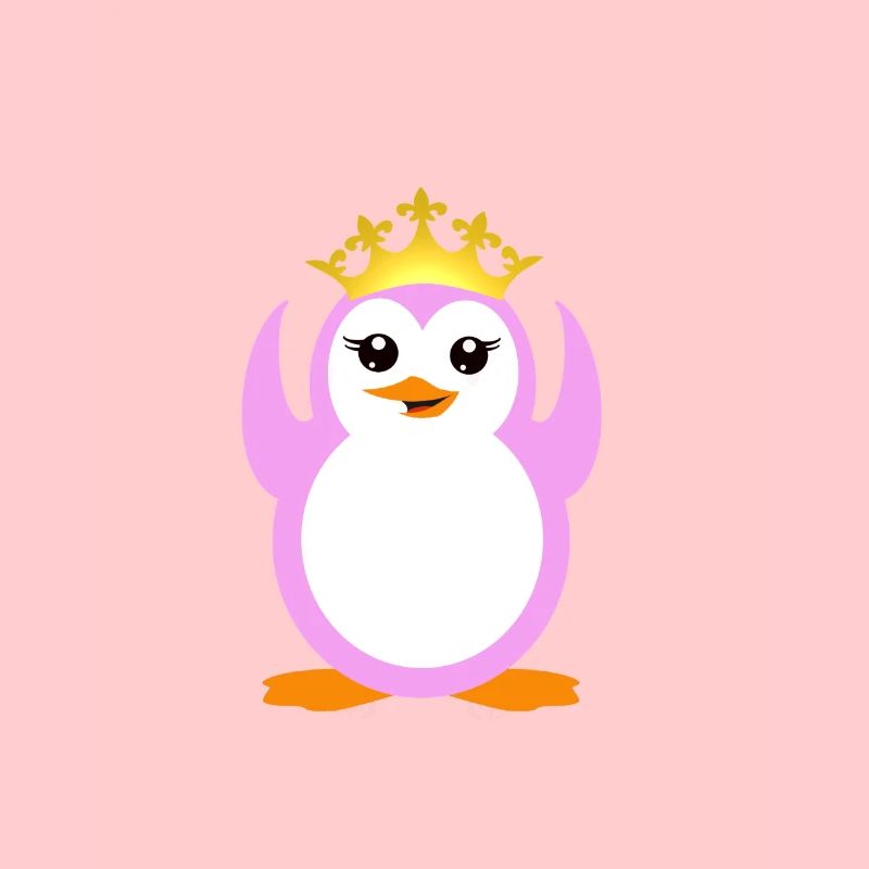 Pinguin mit Krone