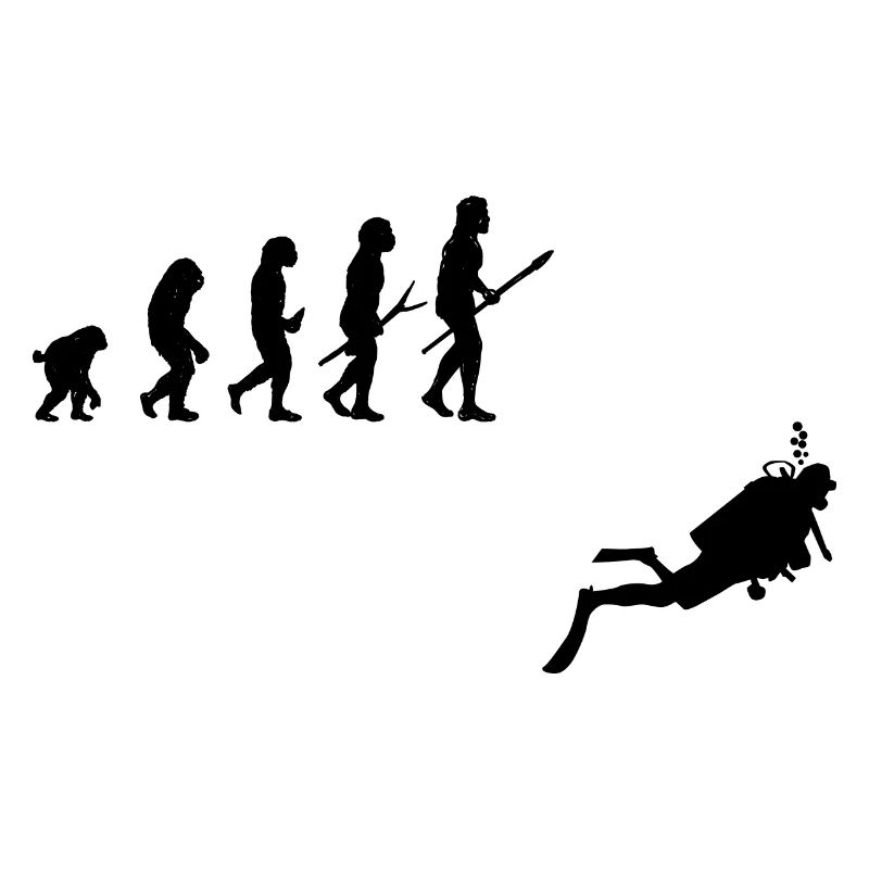 Tauchen Flasche Humor Evolution