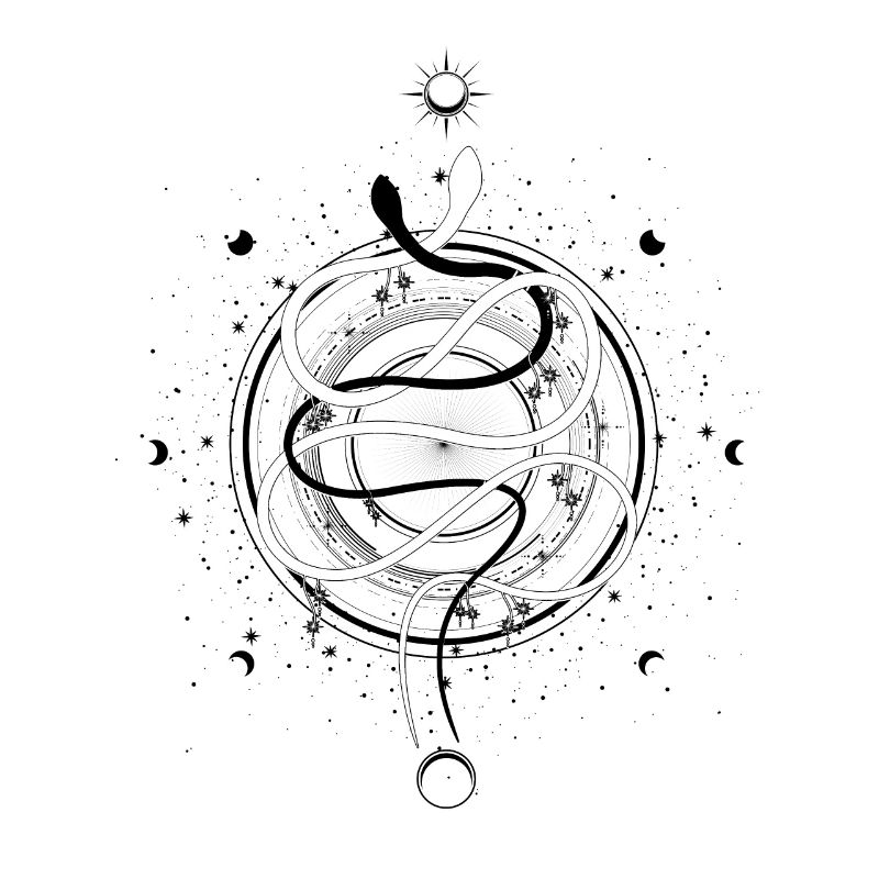 Serpents Lune Phase Occulte Wicca Goth Clothes