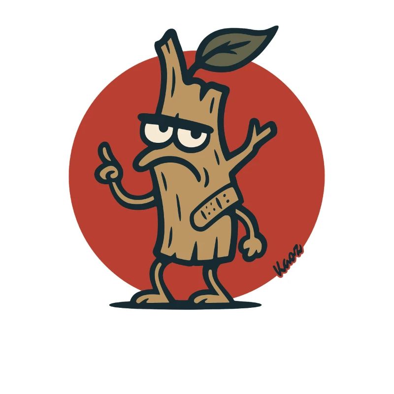 Grimmiger Baum Ast Baumstumpf mit Gesicht