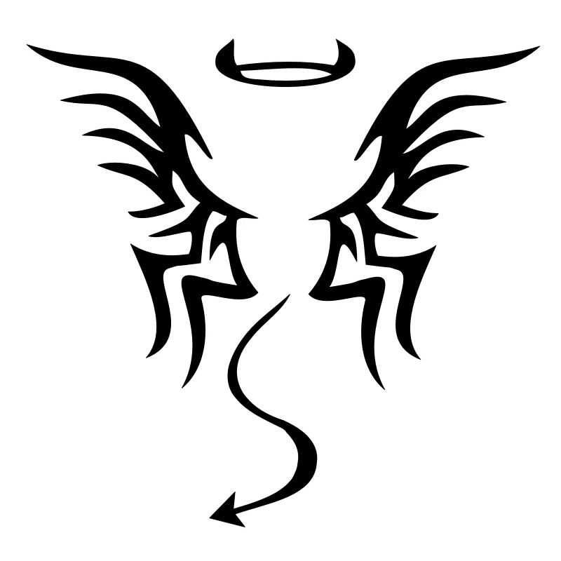 angel devil tattoo