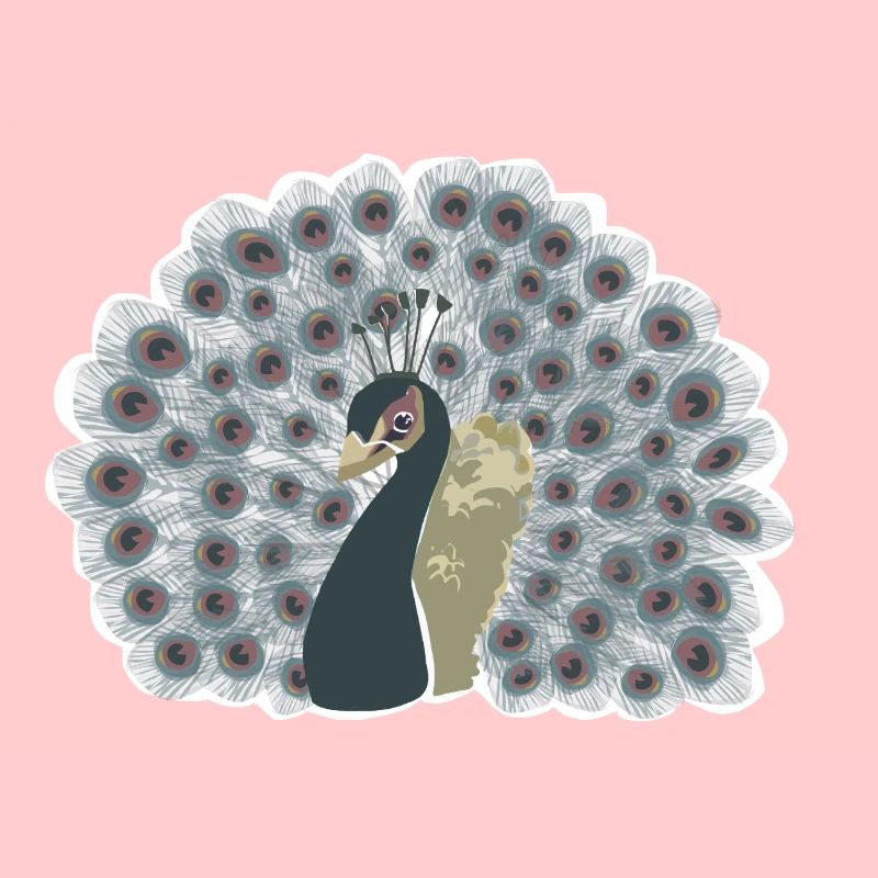 Peacock with wheel