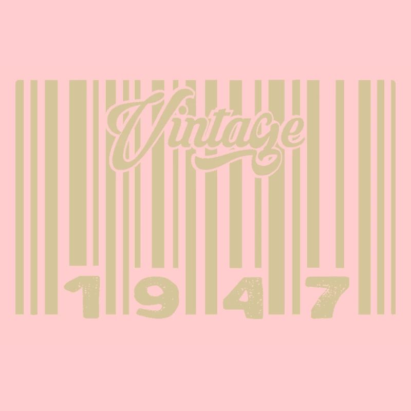 Vintage 1947 Barcode 1947: Year 2025.