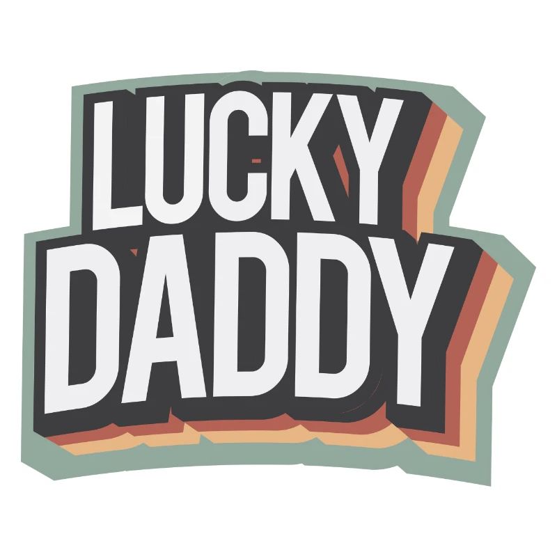 Lucky Daddy Rainbow Couleur Style Rétro
