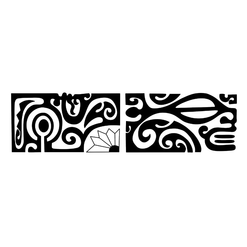Maori Brust Logo 79 Schwarz