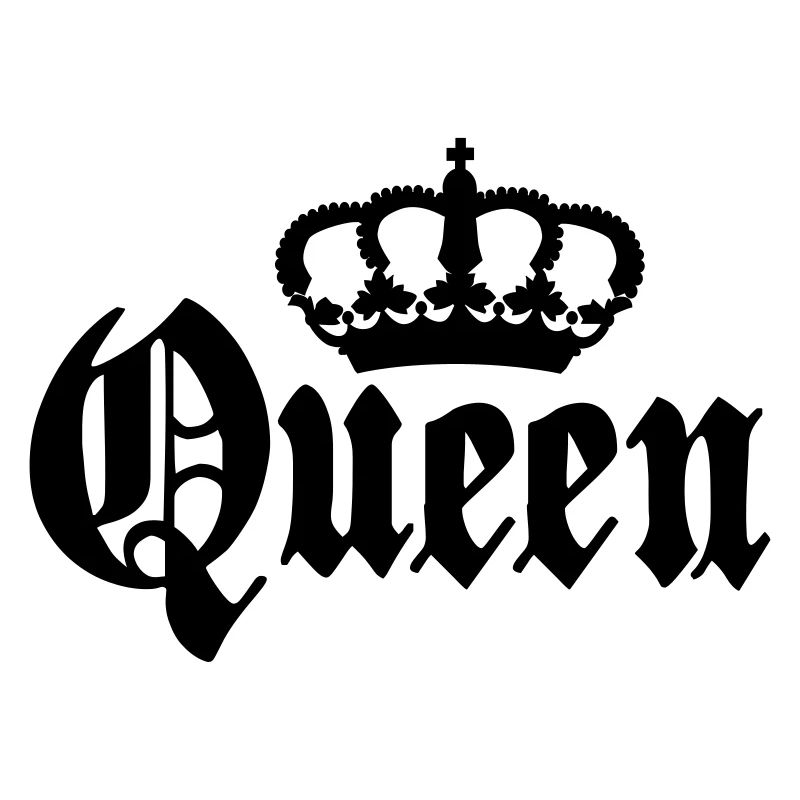 Queen Couples Motif with Crown for Couples Couples