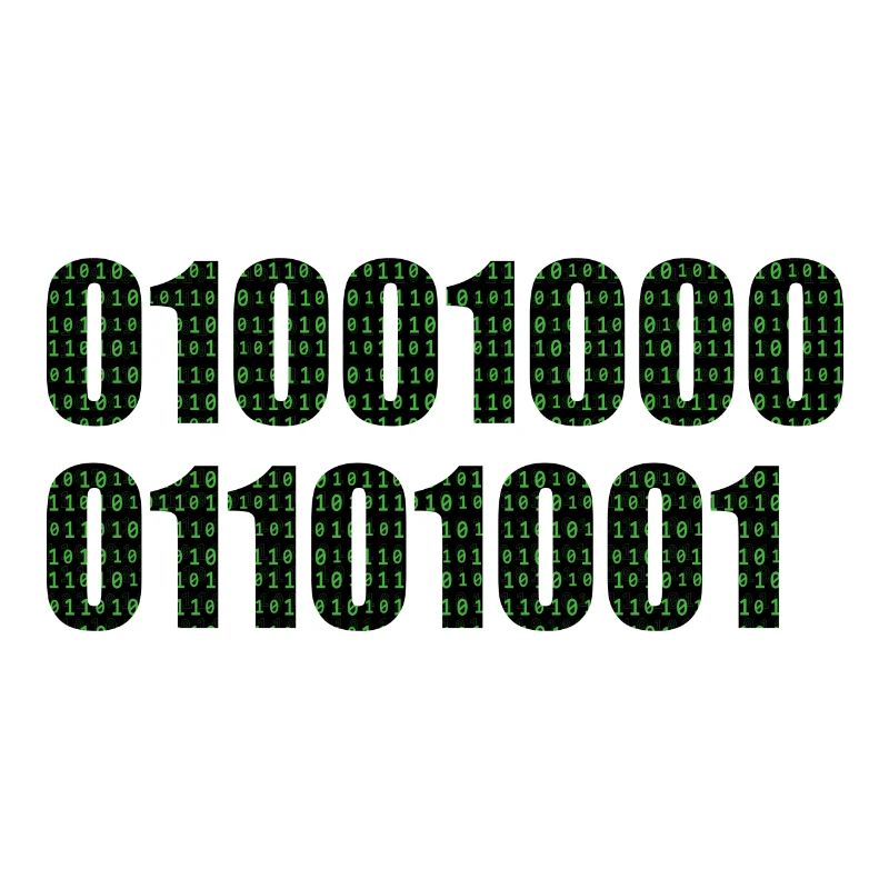 Binärcode "Hi"