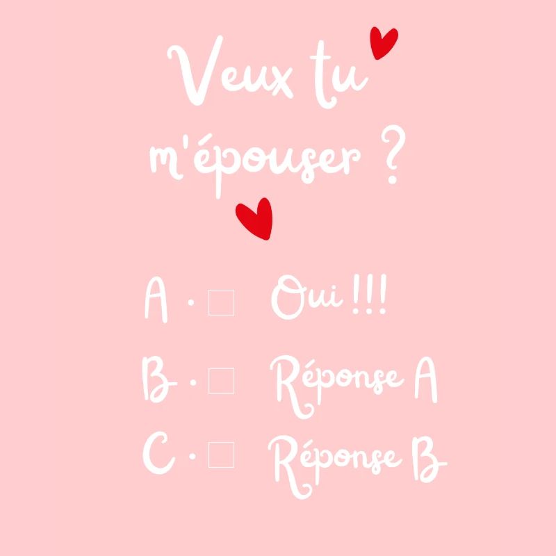 Demande en mariage choix multiple