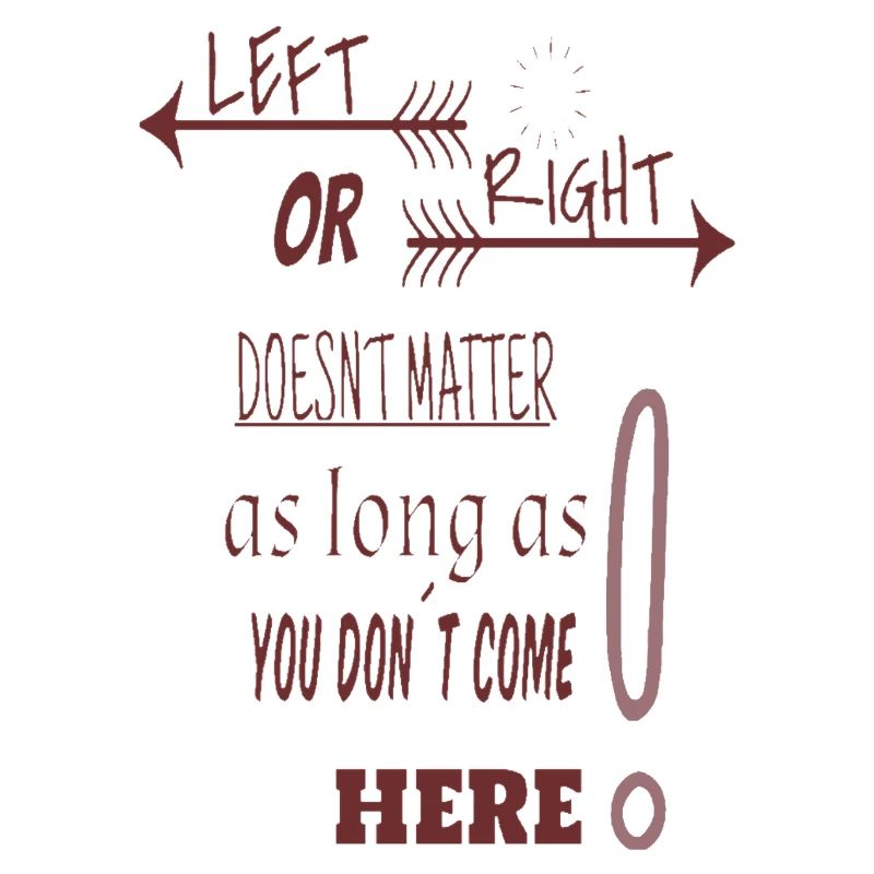 links oder rechts - Hauptsache nicht hier hin