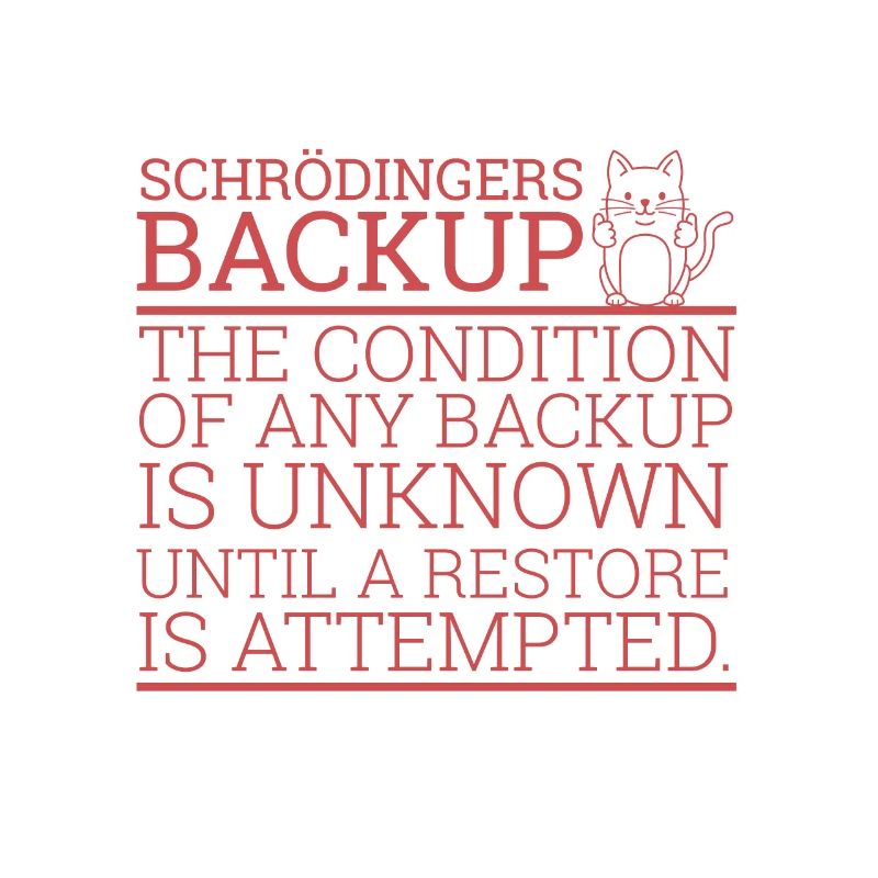 "Schrödingers Backup" | Computer, Admin